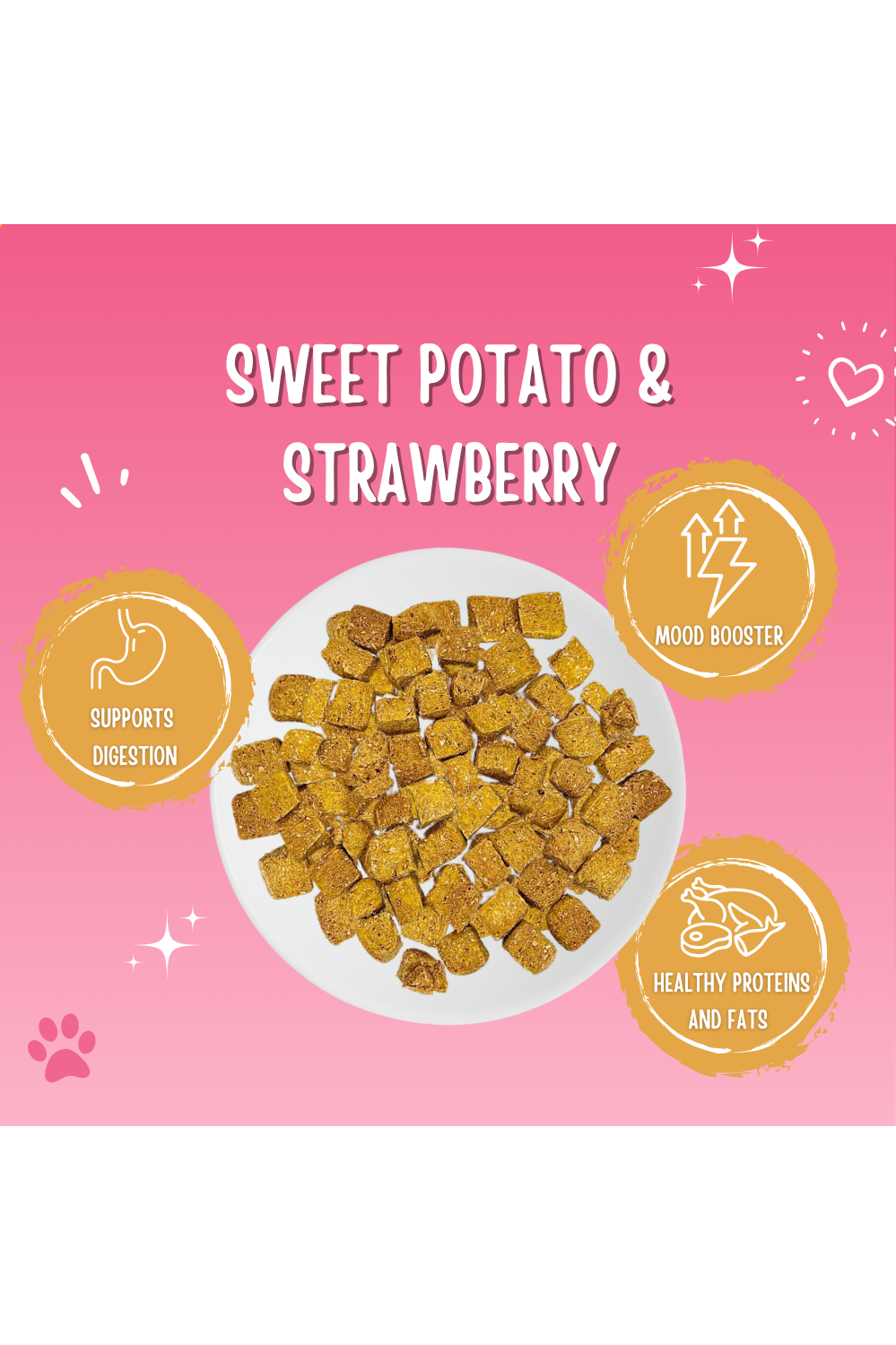 Sweet Potato and Strawberry Human-Grade Dog Training Treats