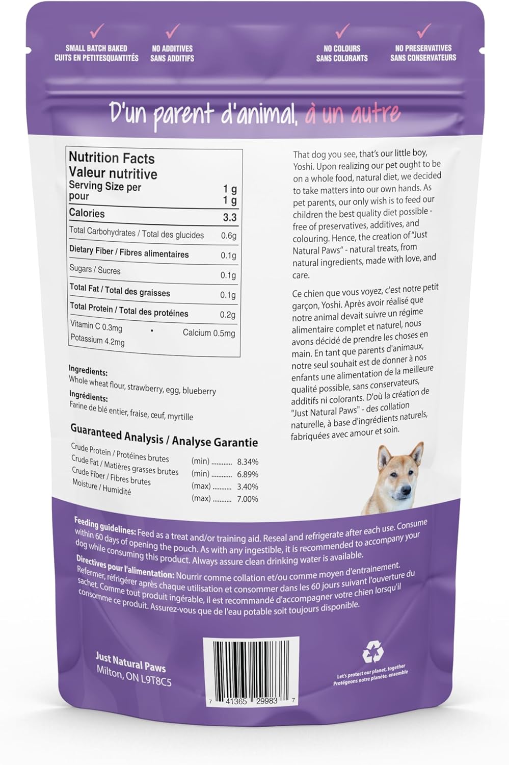 Strawberry and Blueberry Human-Grade Dog Training Treats