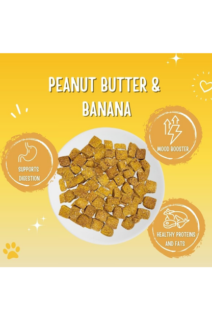 Peanut Butter and Banana Human-Grade Dog Training Treats
