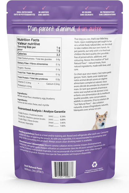 Strawberry and Blueberry Human-Grade Dog Training Treats