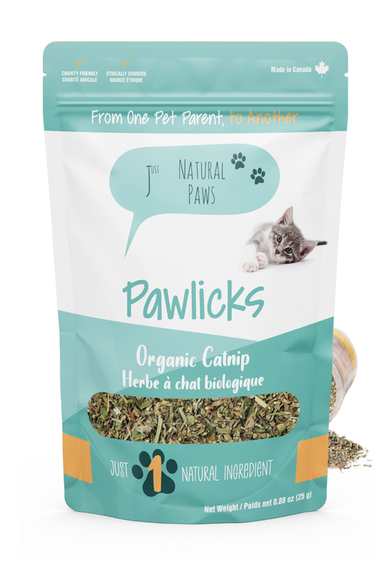 Organic Catnip Pawlicks Natural Cat Treat and Food Topper