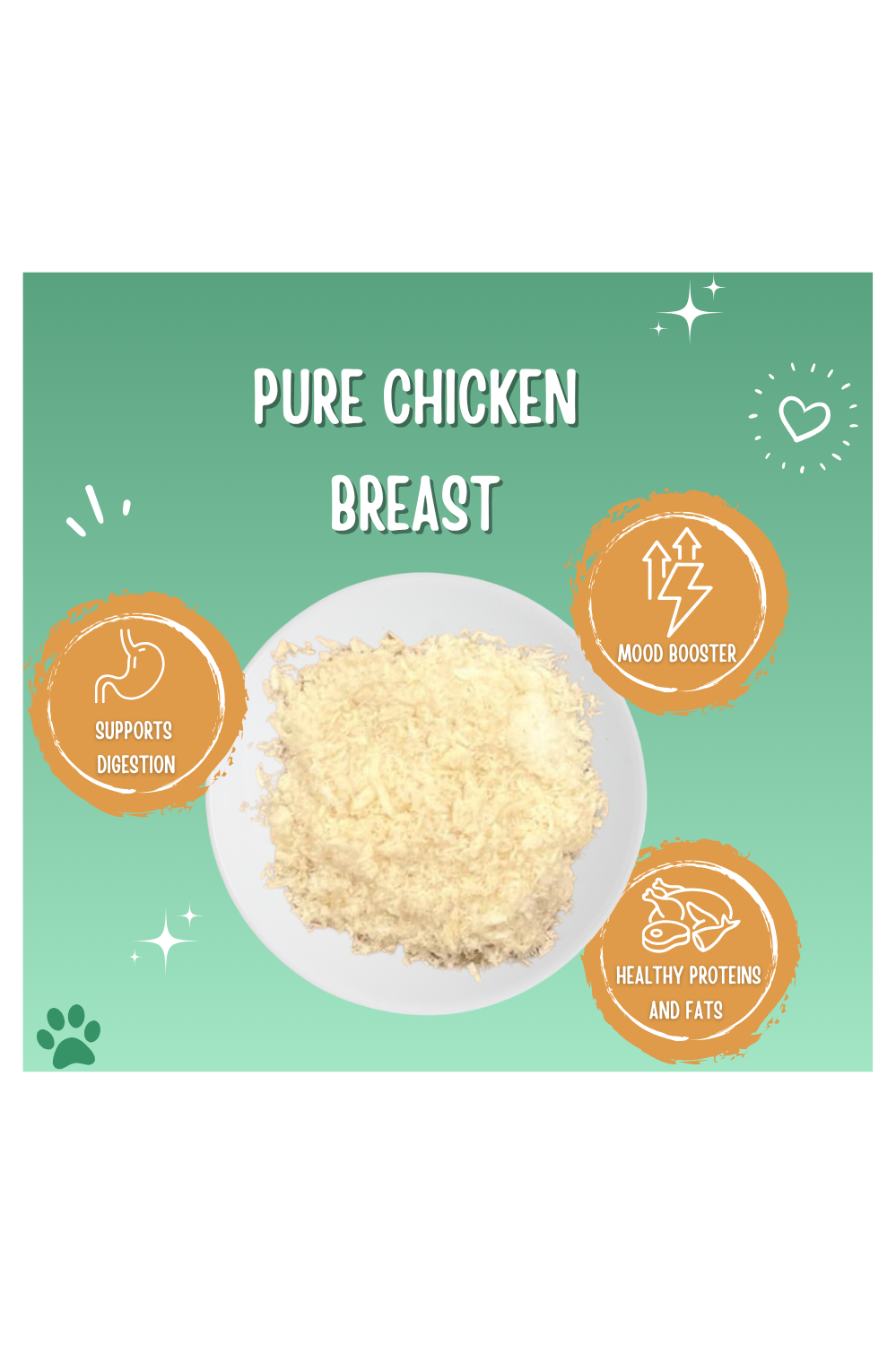 Pure Chicken Breast Pawlicks Natural Cat Treat and Food Topper